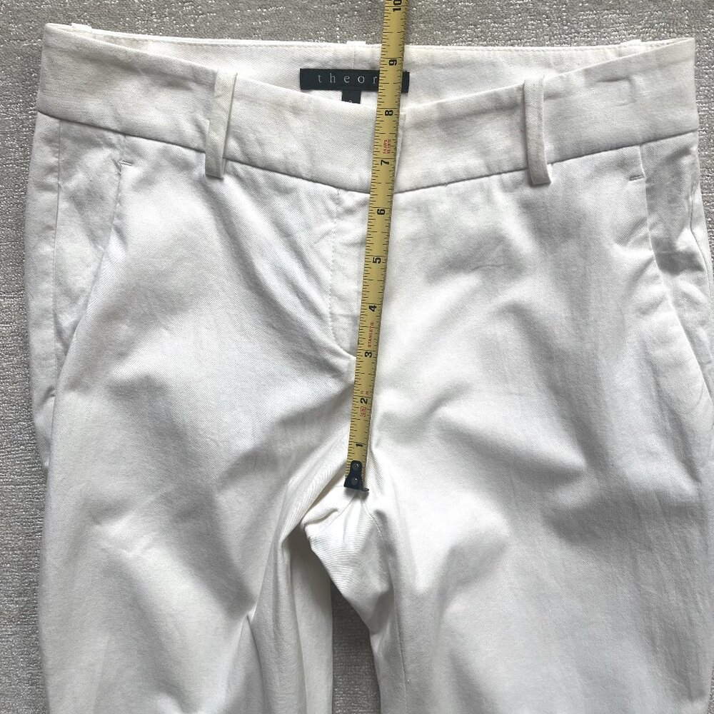 Theory Cotton/Casual White Cropped Pants Size 0 - Picture 5 of 8